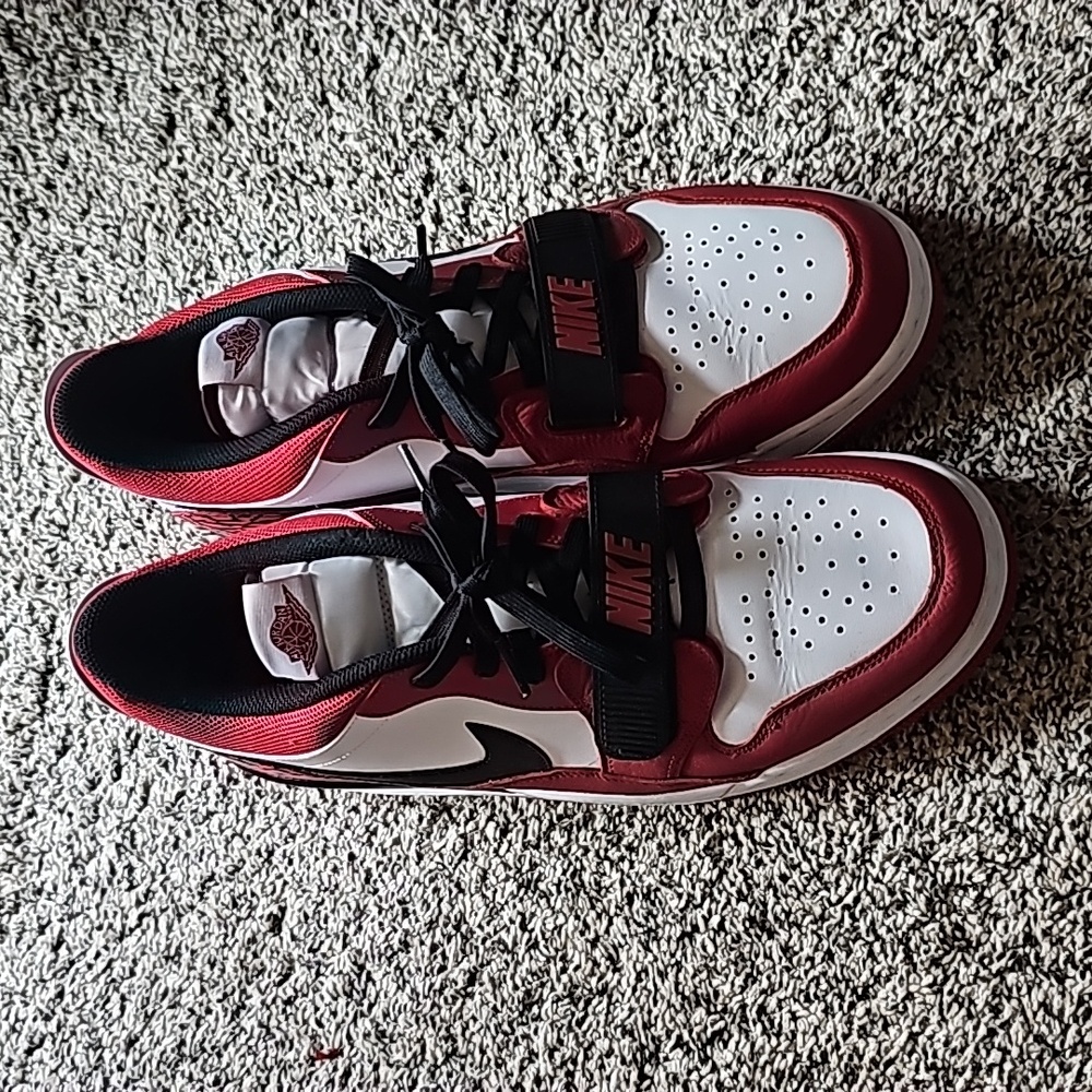 Mens red and black Nike Air Jordan size 13